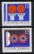 Yugoslavia 1991 Centenary of Basketball set of 2 unmounted mint, SG 2719-20