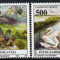 Yugoslavia 1992 Nature Protection set of 2 unmounted mint, SG 2822-23