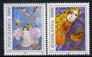 Yugoslavia 1993 Children for Peace (Paintings) set of 2 unmounted mint, SG 2855-56
