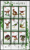 Rwanda 2009 Dinosaurs #1 perf sheetlet containing 9 values fine cto used