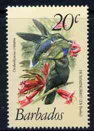 Barbados 1979-83 Crested Hummingbird 20c (from def set) unmounted mint SG 628