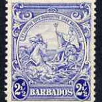 Barbados 1938-47 Badge of Colony 2.5d ultramarine unmounted mint, SG 251*