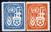 United Nations (NY) 1959 UN Economic Commission for Europe set of 2 unmounted mint, SG 71-72
