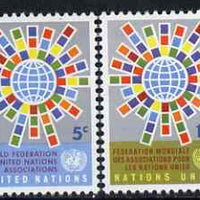 United Nations (NY) 1966 WFUNA set of 2 unmounted mint, SG 154-55
