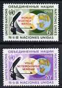 United Nations (NY) 1968 World Weather Watch set of 2 unmounted mint, SG 189-90*