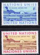 United Nations (NY) 1969 UN Building, Chile set of 2 unmounted mint, SG 195-96*