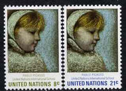 United Nations (NY) 1971 UN International Schools (Maia by Picasso) set of 2 unmounted mint, SG 225-26