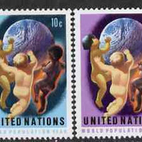 United Nations (NY) 1974 World Population Year set of 2 unmounted mint, SG 259-60