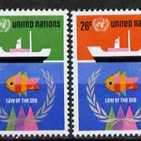 United Nations (NY) 1974 UN Conference on 'Law of the Sea' set of 2 unmounted mint, SG 261-62