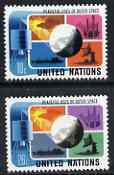United Nations (NY) 1975 Peaceful Uses of Outer Space set of 2 unmounted mint, SG 263-64*