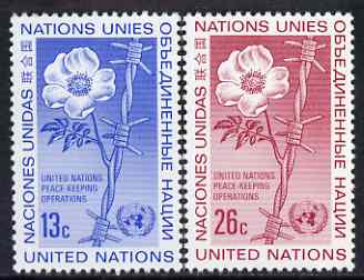 United Nations (NY) 1975 UN Peace Keeping set of 2 unmounted mint, SG 272-73
