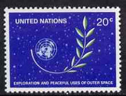 United Nations (NY) 1982 Peaceful Uses of Outer Space unmounted mint, SG 382*