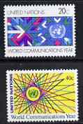 United Nations (NY) 1983 World Communication Year set of 2 unmounted mint, SG 401-02
