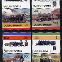 Tuvalu - Vaitupu 1986 Locomotives #2 (Leaders of the World) set of 8 opt'd SPECIMEN unmounted mint