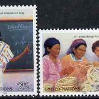 United Nations (NY) 1988 International Volunteer Day set of 2 unmounted mint, SG 533-34*
