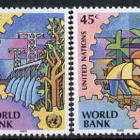 United Nations (NY) 1989 World Bank set of 2 unmounted mint, SG 555-56