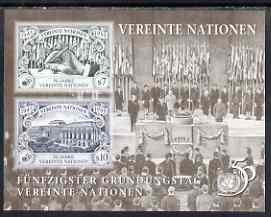 United Nations (Vienna) 1995 50th Anniversary of UN (2nd issue) m/sheet unmounted mint SG MS V187