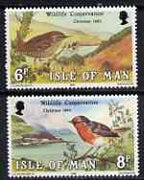Isle of Man 1980 Christmas & Wildlife Conservation Year set of 2 unmounted mint, SG 181-82
