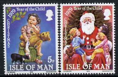 Isle of Man 1979 Christmas & Int Year of the Child set of 2 unmounted mint, SG 163-64