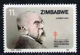 Zimbabwe 1982 Discovery of Tubercle Bacillus 11c (Robert Koch) unmounted mint SG 620*