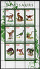 Rwanda 2009 Dinosaurs #1 perf sheetlet containing 9 values unmounted mint