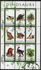 Rwanda 2009 Dinosaurs #2 perf sheetlet containing 9 values fine cto used