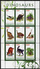 Rwanda 2009 Dinosaurs #2 perf sheetlet containing 9 values unmounted mint