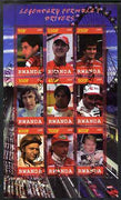 Rwanda 2009 Formula 1 Drivers perf sheetlet containing 9 values fine cto used