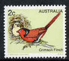 Australia 1978-80 Crimson Finch 2c from Birds def set unmounted mint, SG 670