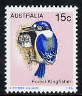 Australia 1978-80 Forest Kingfisher 15c from Birds def set unmounted mint, SG 672