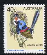 Australia 1978-80 Lovely Wren 40c from Birds def set unmounted mint, SG 678
