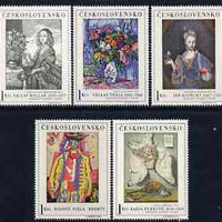 Czechoslovakia 1966 Art (1st issue) set of 5 unmounted mint, SG 1619-23