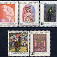 Czechoslovakia 1970 Art (5th issue) set of 5 unmounted mint, SG 1914-18
