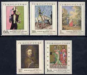 Czechoslovakia 1967 Art (2nd issue) set of 5 unmounted mint, SG 1699-1703, Mi 1748-52