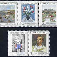 Czechoslovakia 1987 Art (21st issue) set of 5 unmounted mint, SG 2904-08