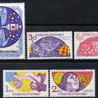 Czechoslovakia 1975 Co-operation in Space Research set of 5 unmounted mint, SG 2240-44