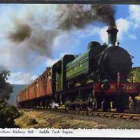 Postcard by Bamforth - full colour showing GNR 0-6-0 Saddle Tank, mint & very fine