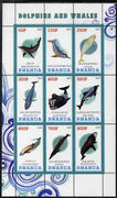Rwanda 2009 Whales & Dolphins perf sheetlet containing 9 values unmounted mint