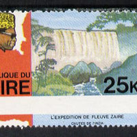 Zaire 1979 River Expedition 25k Inzia Falls with horiz perfs dropped 4mm unmounted mint (as SG 958)*