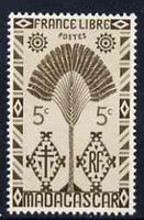 Madagascar 1943 Traveller's Tree 5c brown unmounted mint, SG 254