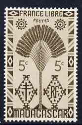 Madagascar 1943 Traveller's Tree 5c brown unmounted mint, SG 254