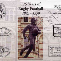 Postcard privately produced in 1998 (coloured) for the 175th Anniversary of Rugby, signed by Steve Smith (Manu Samoa & Rugby Lions) unused and pristine