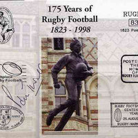 Postcard privately produced in 1998 (coloured) for the 175th Anniversary of Rugby, signed by Paul Turner (Wales - 3 caps) unused and pristine