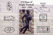 Postcard privately produced in 1998 (coloured) for the 175th Anniversary of Rugby, signed by Michael Dods (Scotland - 8 caps, Gala, Northampton & Rugby Lions) unused and pristine
