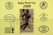Postcard privately produced in 1999 (coloured) for the Rugby World Cup, signed by John Sleightholme (England - 12 caps, Bath, Northampton) unused and pristine