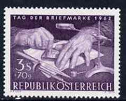 Austria 1962 Stamp Day (Engraving a Die) unmounted mint, SG 1393