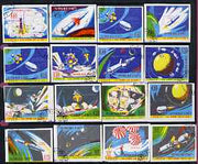 Haiti 1970 Apollo 12 Moon Mission imperf set of 16 fine cto used from limited printing