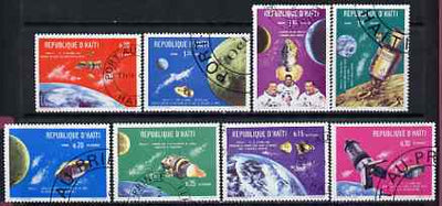 Haiti 1969 Apollo 7 & 8 Space Flights perf set of 8 fine cto used