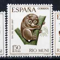 Rio Muni 1967 Stamp Day (Pig, Potto & Golden Cat) set of 3 unmounted mint, SG 80-82