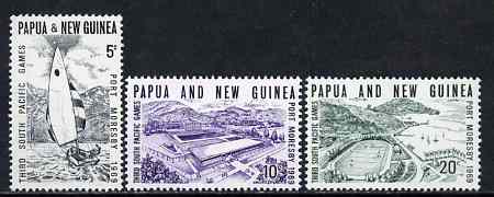 Papua New Guinea 1969 Third South Pacific Games set of 3 unmounted mint, SG 156-58
